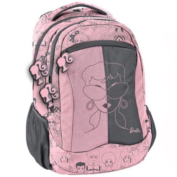 Plecak szkolny Barbie różowo-szary