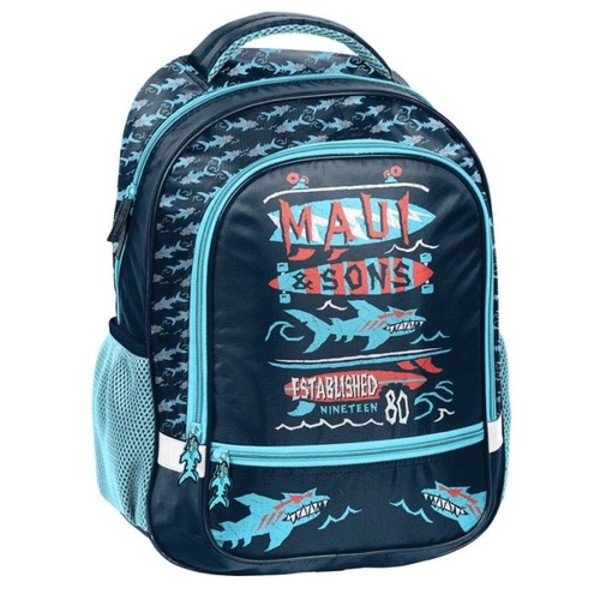 Plecak szkolny Maui and Sons granatowo-czerwony