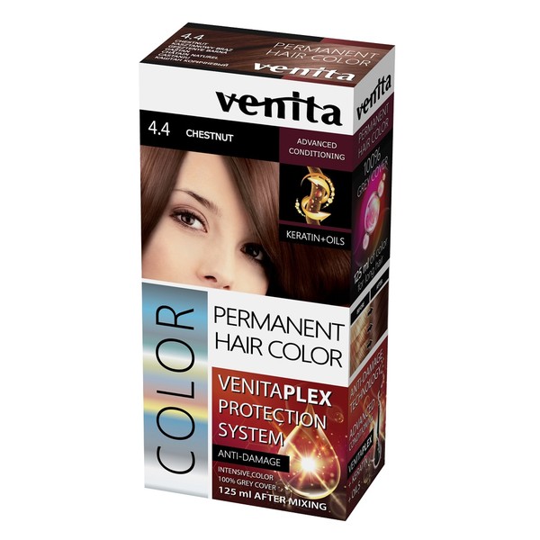 Plex Protection System 4.4 Chestnut Dark Brown Farba do włosów z systemem ochrony koloru