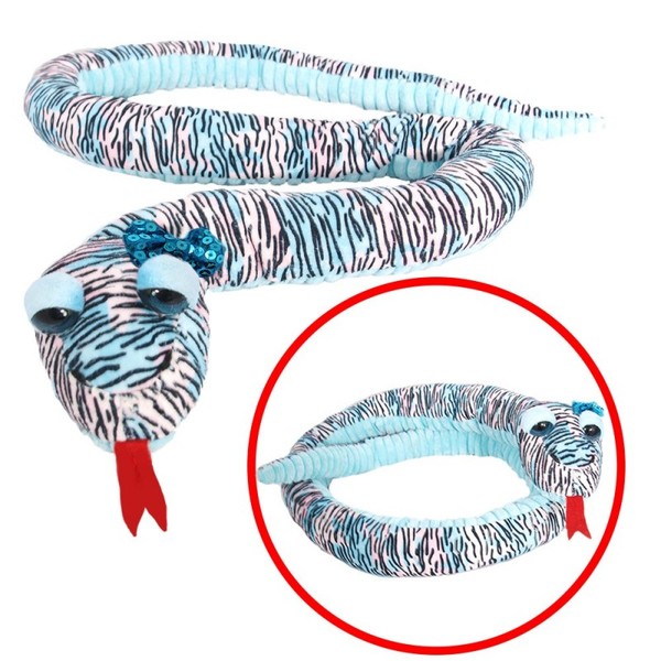 Pluszak Wąż niebieski/ kolorowy 145 cm