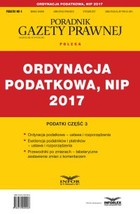 Podatki cz. 3 Ordynacja podatkowa, NIP 2017 - pdf