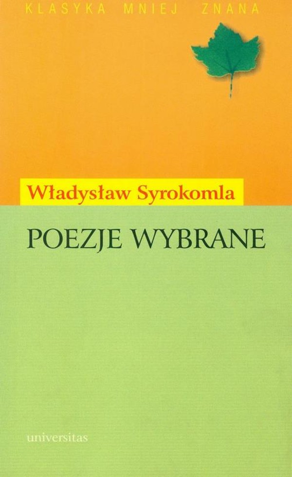 Poezje wybrane (Władysław Syrokomla) - pdf
