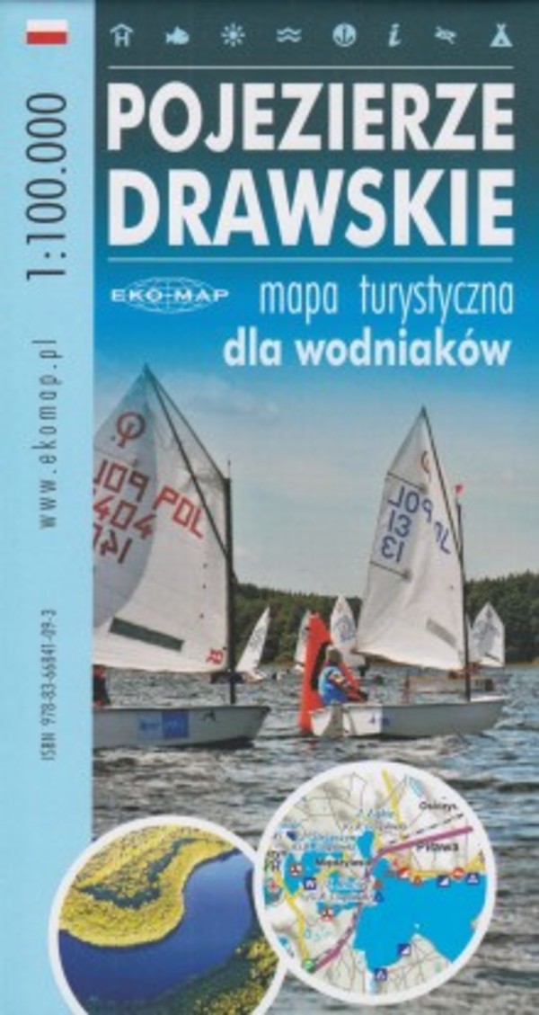 Pojezierze Drawskie Mapa turystyczna dla wodniaków Skala 1:100 000