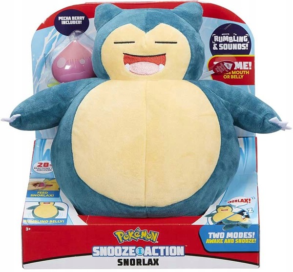 Pokémon - Maskotka Interaktywna Snorlax (Snooze Action)