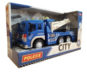City samochód ewakuator, inercyjny niebieski (ze światłem i dźwiękiem) w pudełku