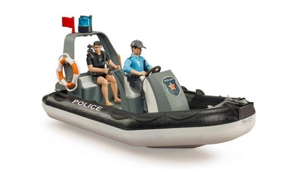 Policyjna łódź motorowa z figurkami