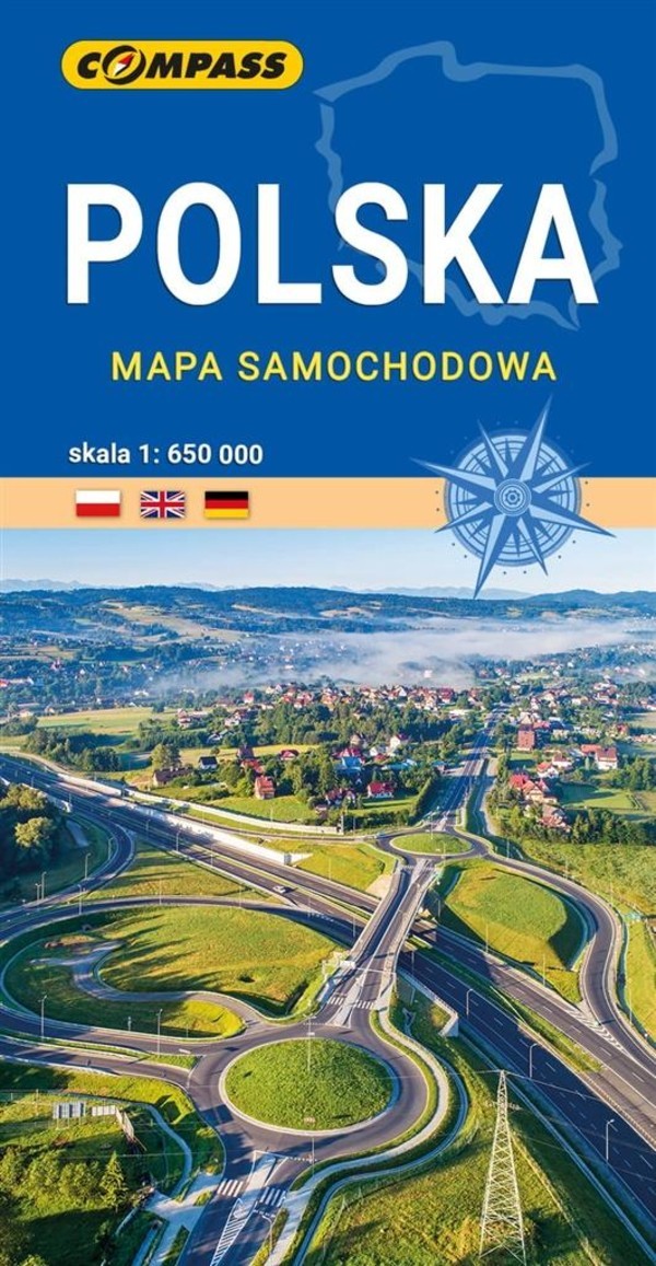 Polska Mapa samochodowa Skala: 1:650 000