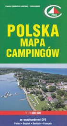 Polska Mapa campingów Mapa samochodowa Skala: 1:1 000 000