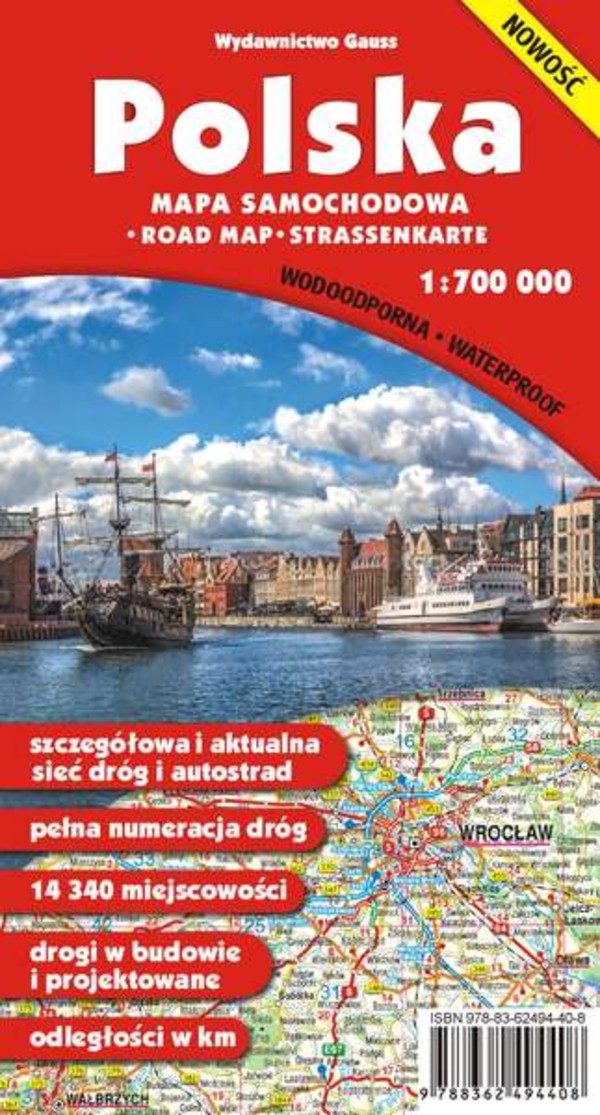 Polska Mapa Samochodowa Skala: 1:700 000