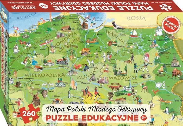 Polska Młodego Odkrywcy puzzle dla dzieci