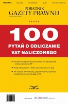 Okładka:Poradnik Gazety Prawnej. 100 pytań o odliczanie VAT naliczonego 