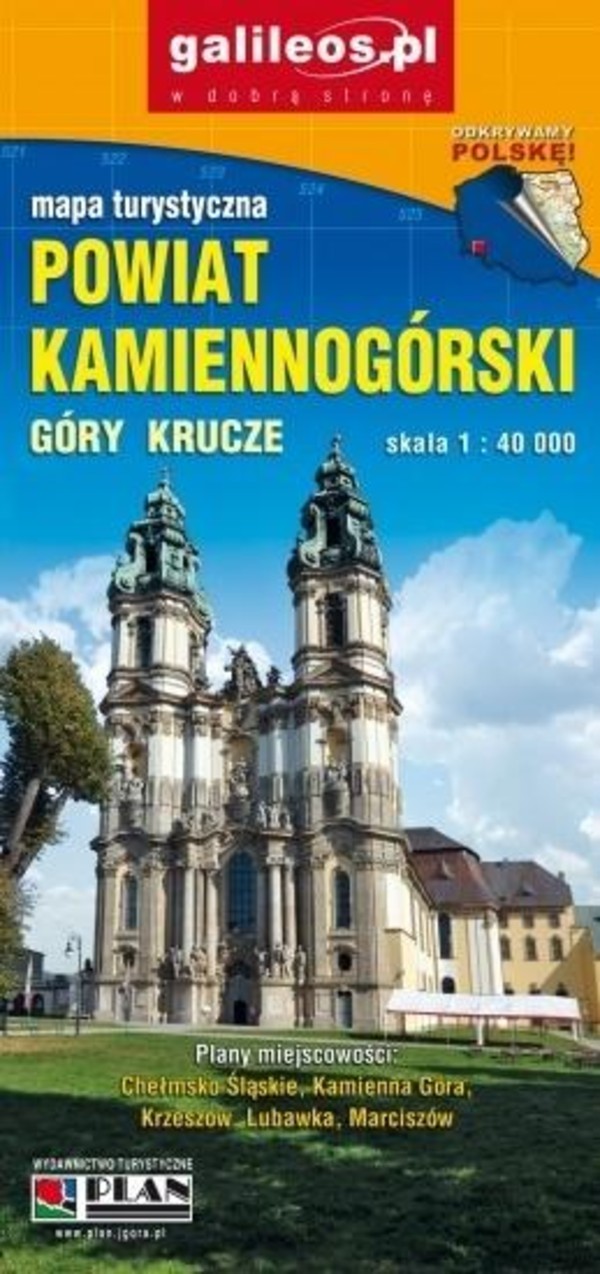 Powiat Kamiennogórski, Kamienna Góra Mapa turystyczna Skala 1:40 000 / 1:10 000