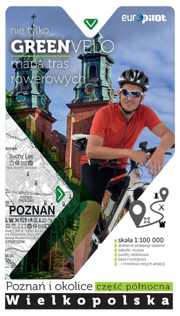 Poznań i okolice. Mapa tras rowerowych Część północna