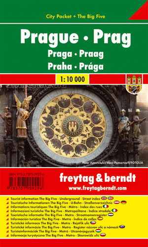 Prague City map / Praga Plan miasta Skala 1:10 000