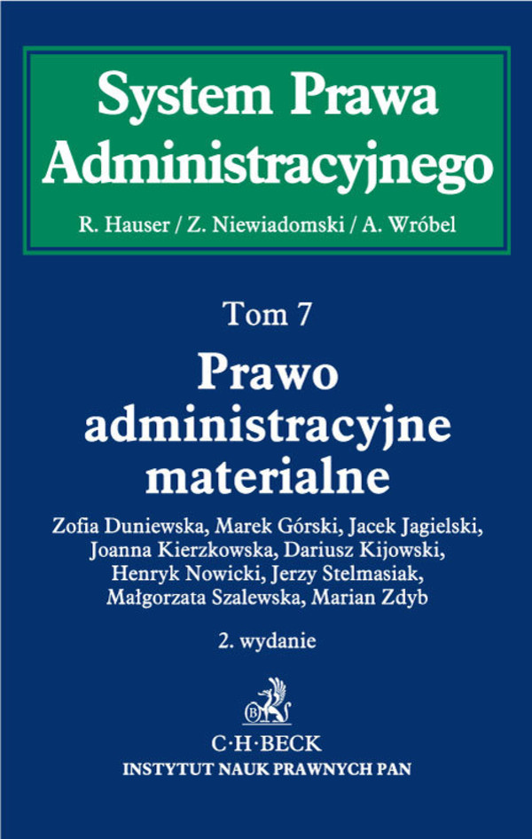 Prawo administracyjne materialne System Prawa Administracyjnego tom 7