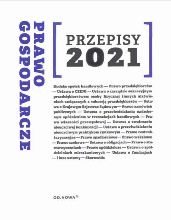 Prawo gospodarcze Przepisy 2021