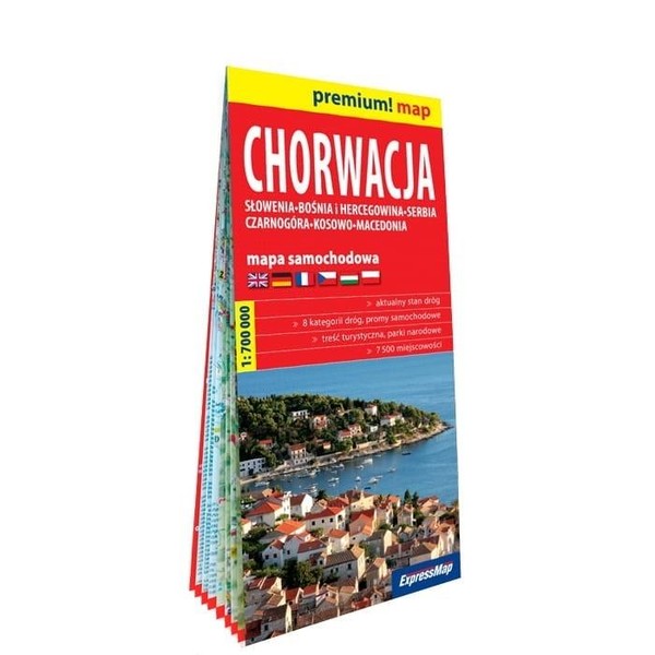 Premium map Chorwacja Słowenia Bośnia 1:700 000
