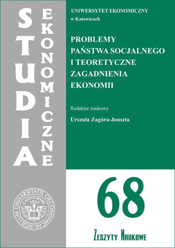 Problemy państwa socjalnego i teoretyczne zagadnienia ekonomii. SE 68 - pdf