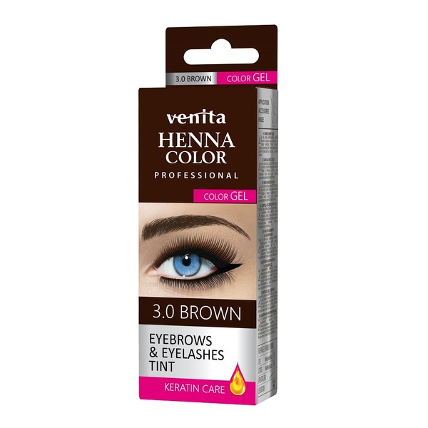 Professional Henna Color Gel 3.0 Brown Żelowa farba do brwi i rzęs