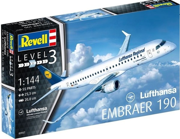 Model Plastikowy Samolot Embraer 190 Lufthansa 1:144