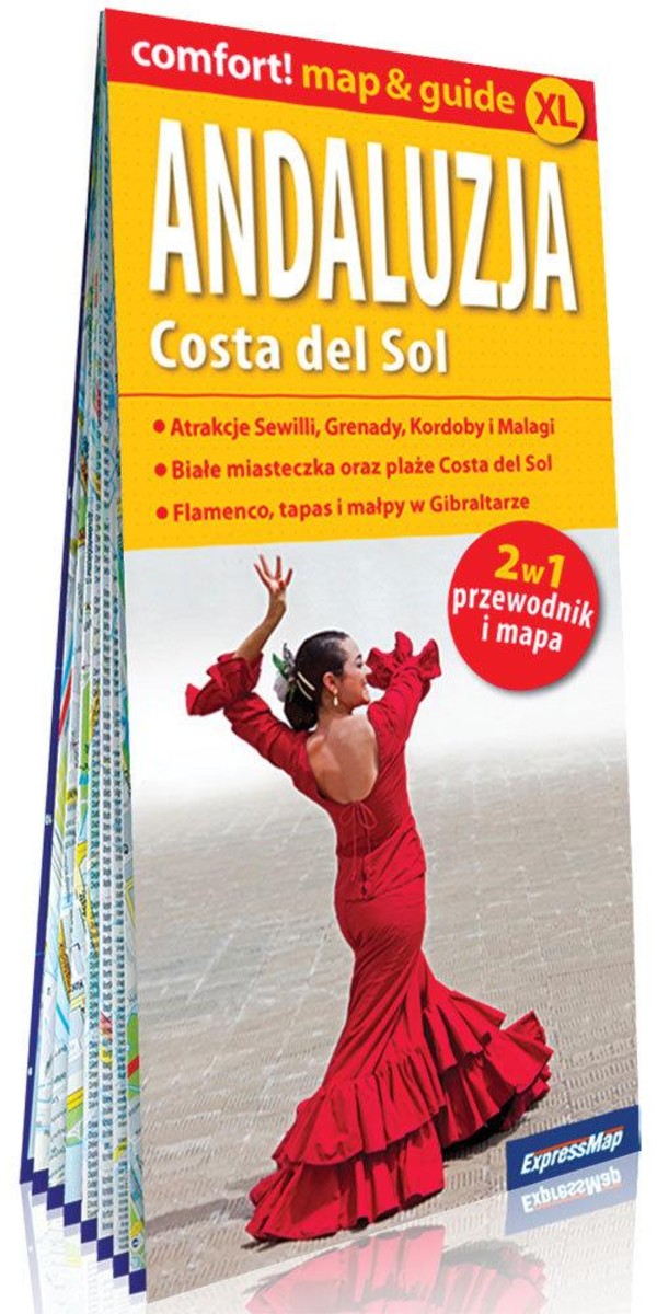 Andaluzja Costa del Sol 2 w 1 Przewodnik i mapa. Comfort! Map & Guide XL