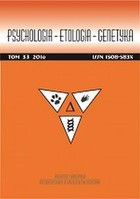 Psychologia-Etologia-Genetyka nr 33/2016 - pdf