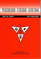 Psychologia - etologia - genetyka nr 20/2009