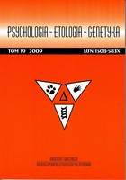 Psychologia - etologia - genetyka nr 19/2009