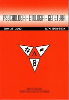 Psychologia - etologia - genetyka nr 25/2012