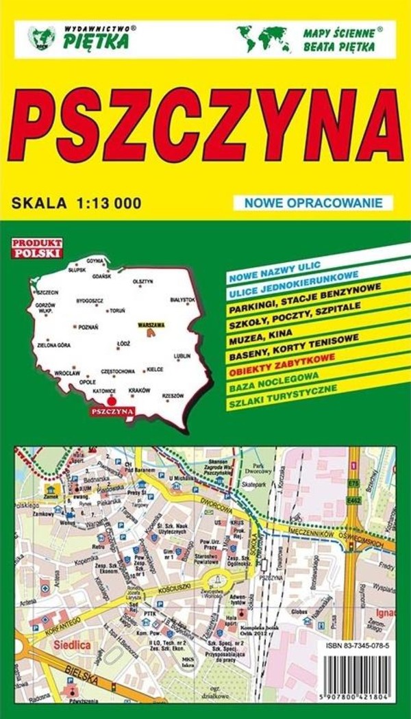 Pszczyna. Plan miasta Skala: 1:13 000