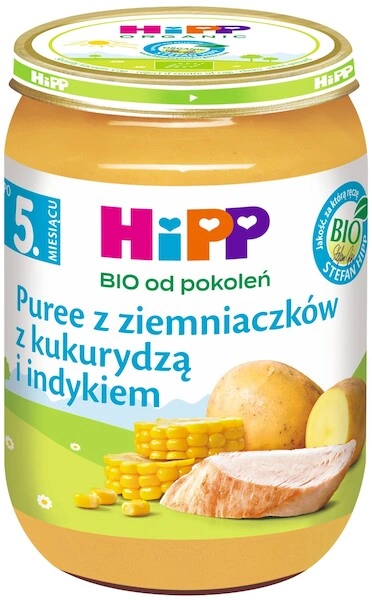 Puree z ziemniaczków z kukurydzą i indykiem po 5. miesiącu