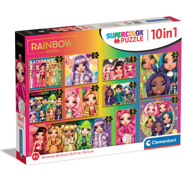 Puzzle 10 w 1 Rainbow High 3x18, 4x30, 2x48 i 1x60 elementów