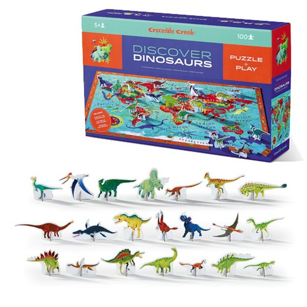 Discover Dinosaurs - Puzzle i zestaw figurek