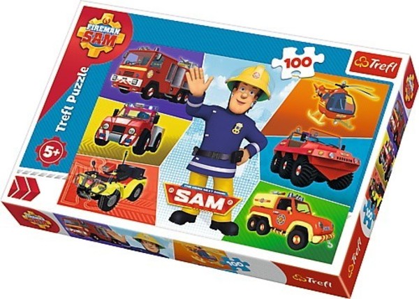 Puzzle Pojazdy Strażaka Sama 100 elementów