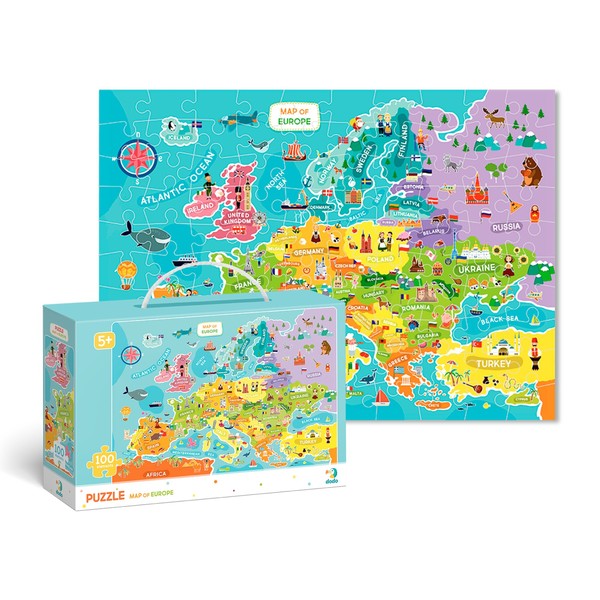 Puzzle Mapa Europy 100 elementów