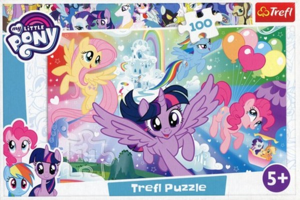 Puzzle Tęczowa kraina My Little Pony 100 elementów