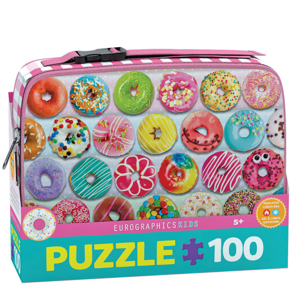 Puzzle z lunch boxem Delightful Donuts 100 elementów