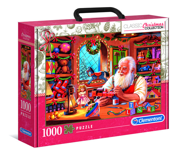 Puzzle Brief Case Kolekcja Świąteczna Warsztat świętego Mikołaja 1000 elementów