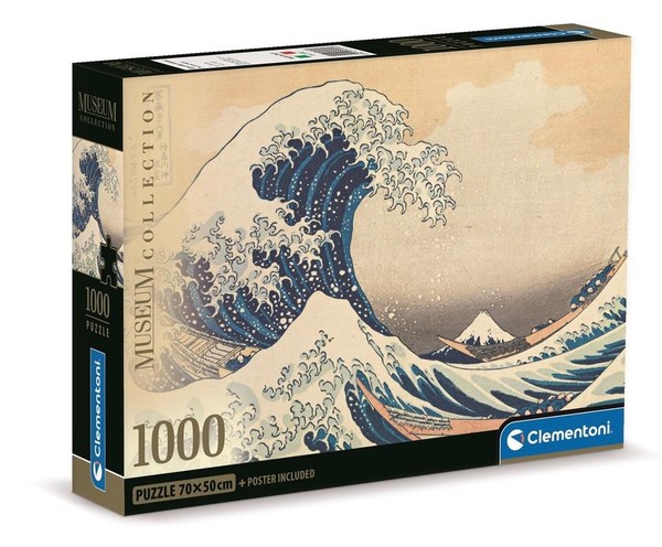 Puzzle Compact Museum Wielka fala w Kanagawie, Hokusai Katsushika 1000 elementów