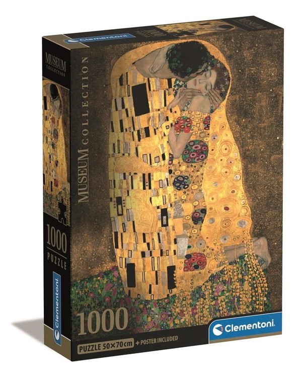 Puzzle Compact Museum Pocałunek, Gustav Klimt 1000 elementów