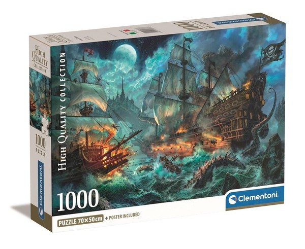 Puzzle Compact Bitwa piratów 1000 elementów
