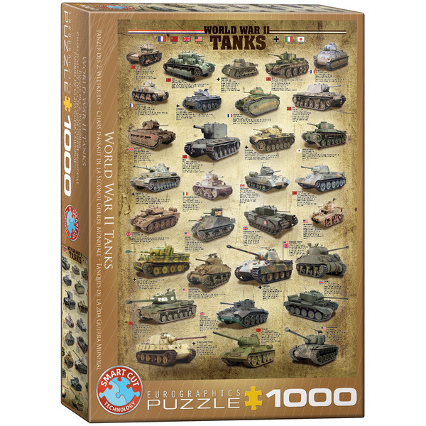 Puzzle Czołgi II wojny światowej 1000 elementów