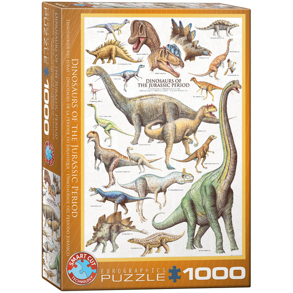 Puzzle Dinozaury z okresu jurajskiego 1000 elementów