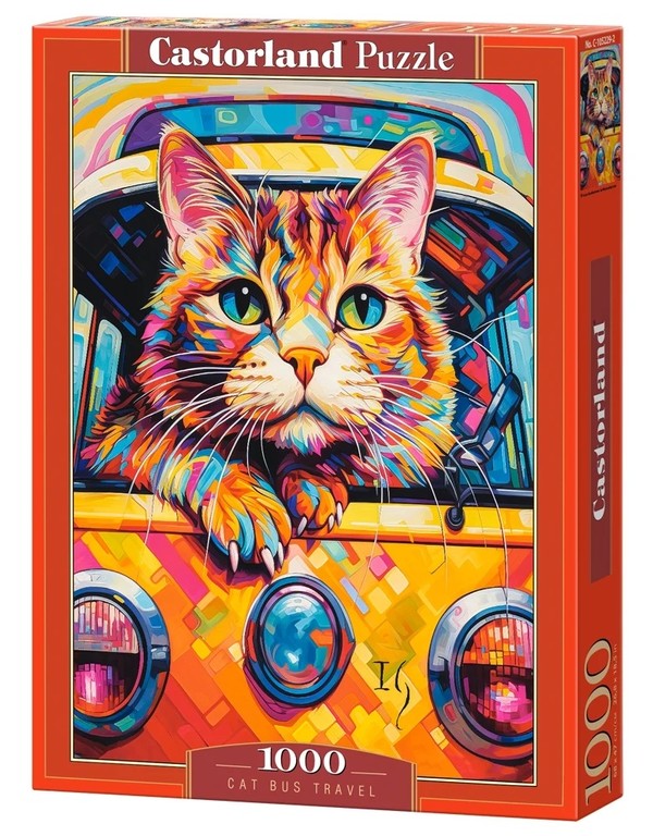 Puzzle Kot podróżujący autobusem 1000 elementów