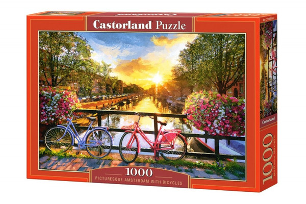 Puzzle Amsterdam z rowerami - 1000 elementów