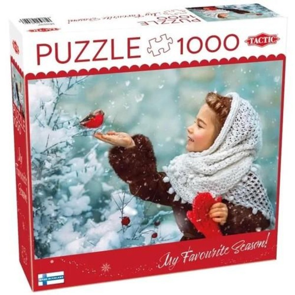 Puzzle Dziewczyna w czerwonych rękawiczkach 1000 elementów