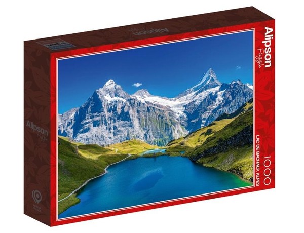 Puzzle Jezioro Bachalp, Alpy 1000 elementów