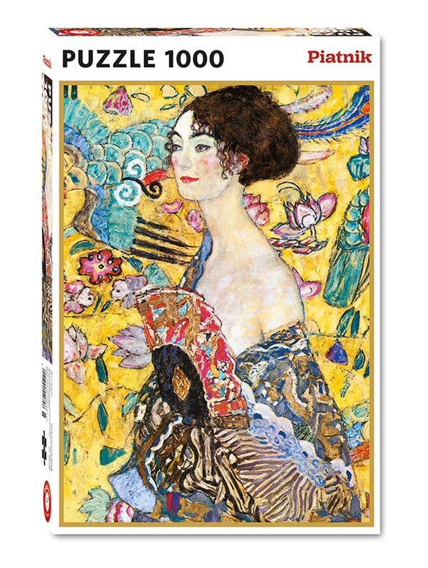 Puzzle Dama z wachlarzem, Gustav Klimt 1000 elementów