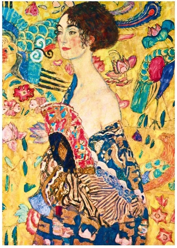 Puzzle Kobieta z wachlarzem, Gustav Klimt 1000 elementów