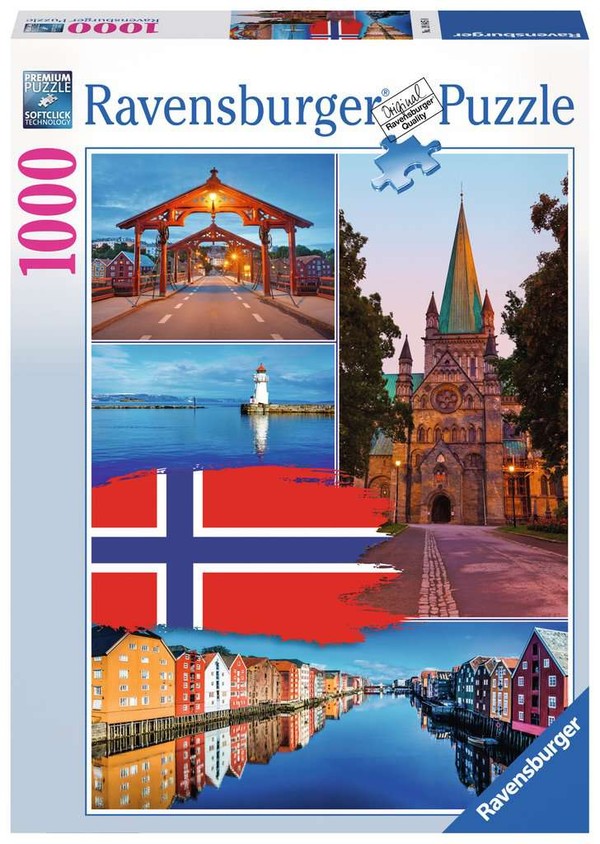 Puzzle Kolaż Trondheim 1000 elementów